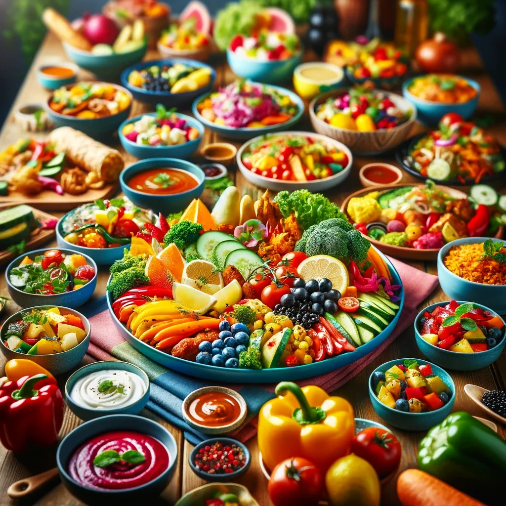 Un repas coloré
